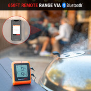 LABART 650 ft Wireless (Bluetooth) Meat Thermometer for Smoker Grill, Meat Thermometer Digital Wireless with 2 Probes TP920